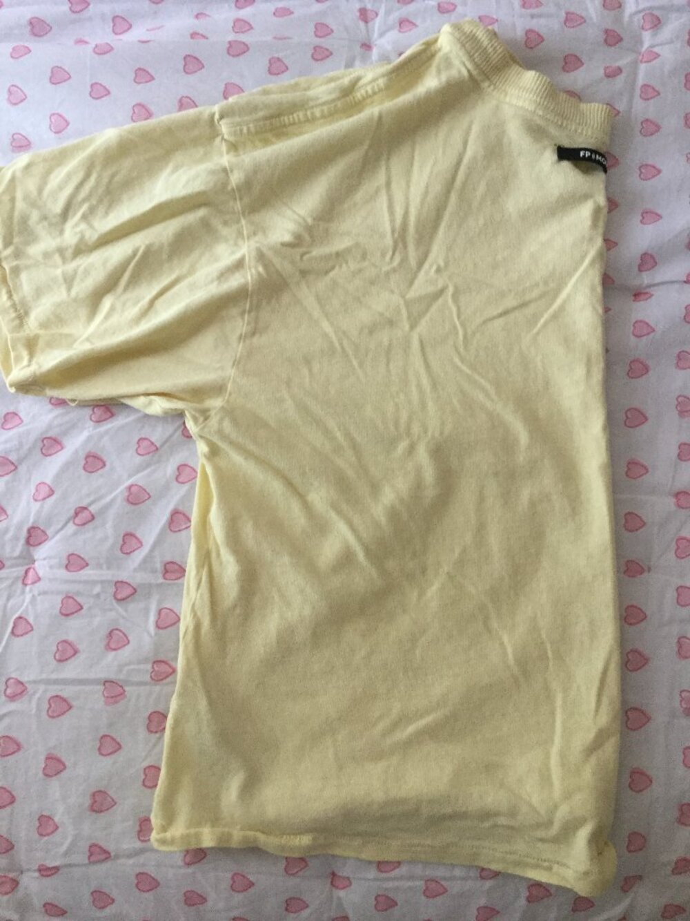 Oversized butter yellow free People movement shirt